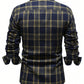 Men's Plaid Print Button Front Casual Long Sleeve Shirt