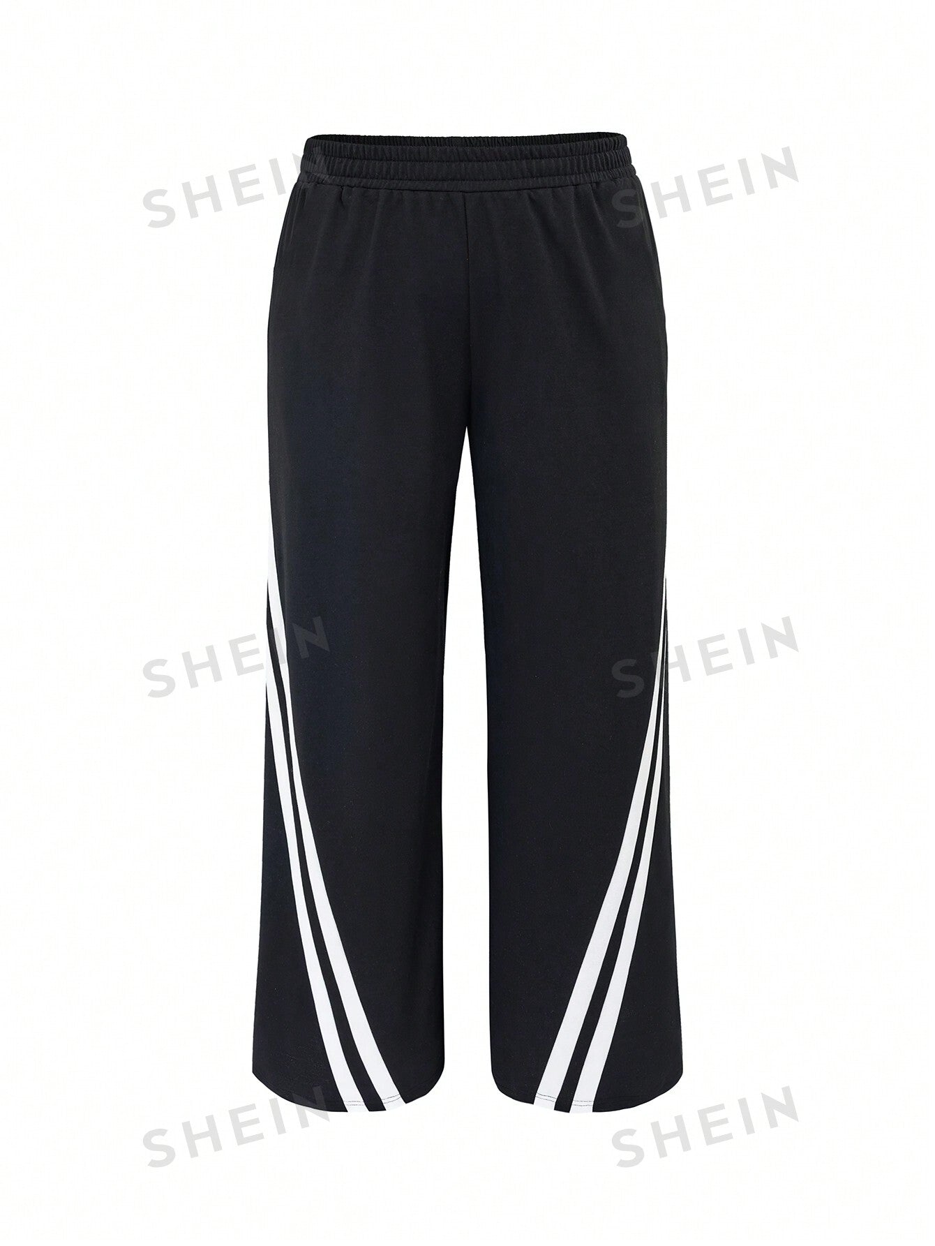 SHEIN Slayr Plus Size Women Contrast Color Print Sweatpants