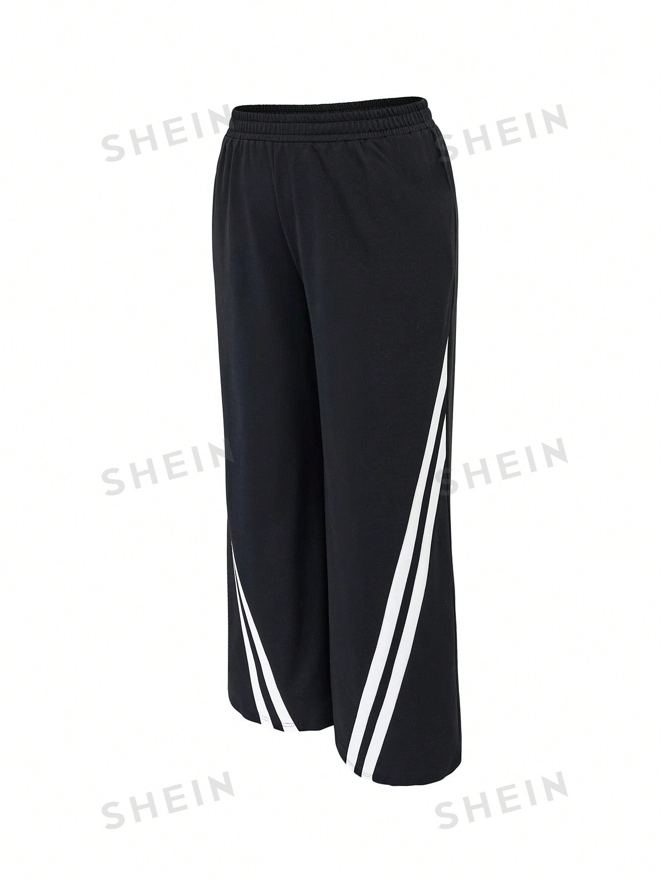 SHEIN Slayr Plus Size Women Contrast Color Print Sweatpants