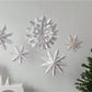 1pc Paper 3D Snowflake Hanging Ornament With Lights, Christmas Party Decoration,Christmas