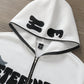 Manfinity EMRG Loose Fit Men's Letter Graphic Hooded Sweatshirt With Fleece Lining