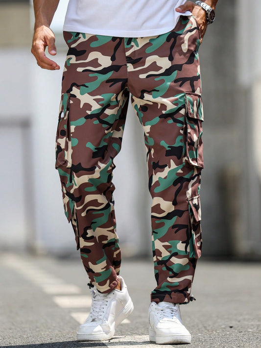 Manfinity LEGND Plus Size Men's Camouflage Print Pants