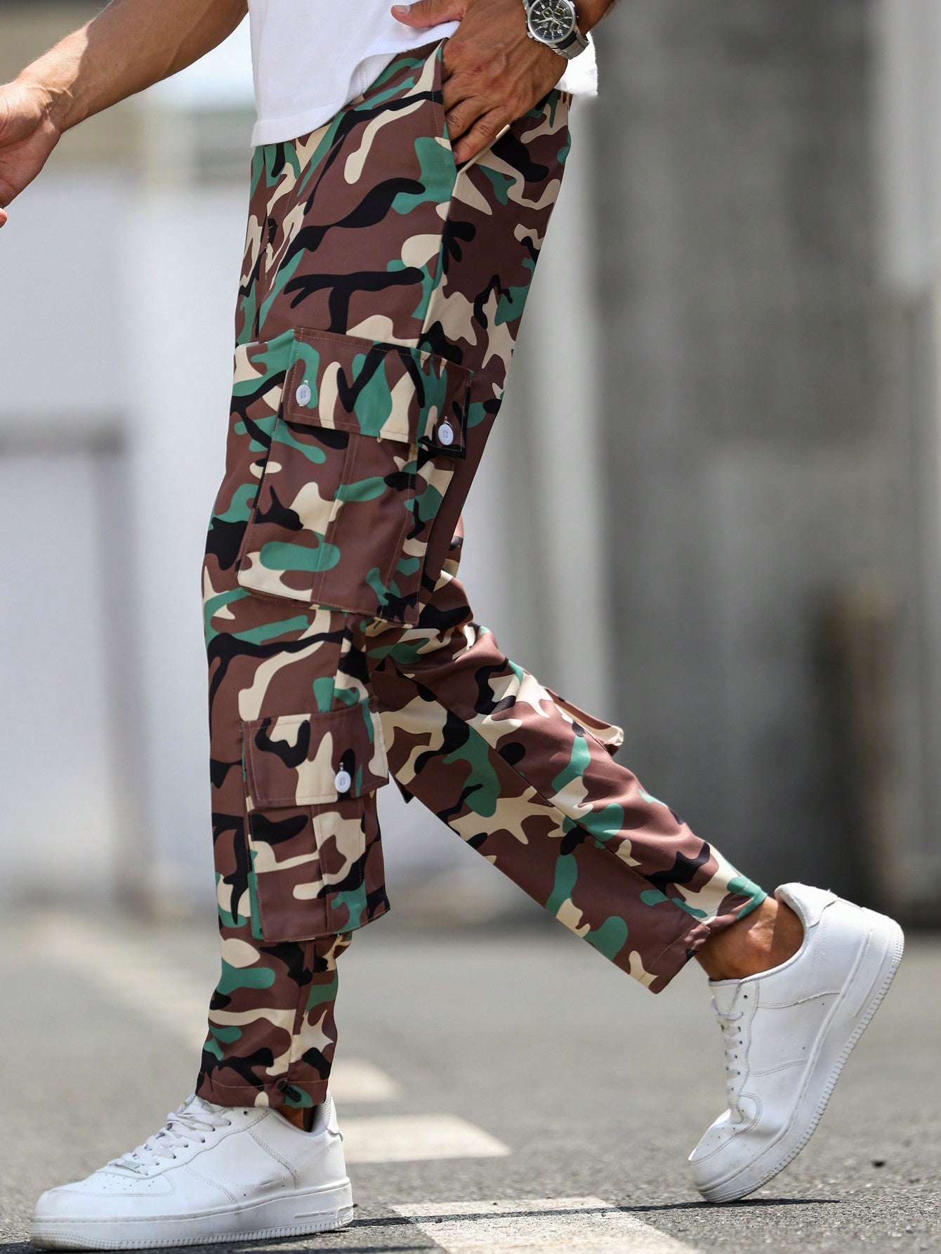 Manfinity LEGND Plus Size Men's Camouflage Print Pants