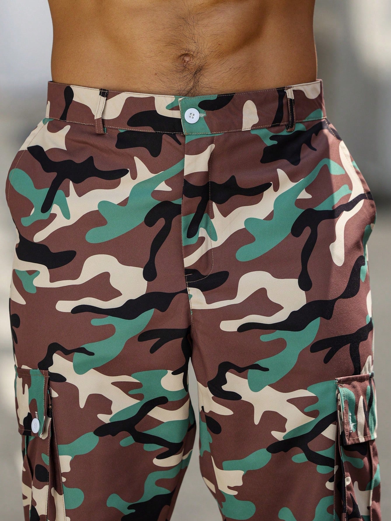 Manfinity LEGND Plus Size Men's Camouflage Print Pants