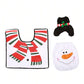 3pcs Christmas Toilet Seat Cover, Snowman Toilet Mat And Tissue Box Cover Set, Home Decor,Christmas