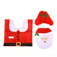 3pcs Christmas Toilet Seat Cover, Snowman Toilet Mat And Tissue Box Cover Set, Home Decor,Christmas