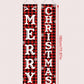 1set Merry Christmas Porch Banner, 30*180cm Red Polyester Outdoor Signs For Front Door