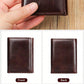 Vintage Genuine Leather Slim Bifold Wallet, Multi-Function ID/Credit Card Holder Purse, Valentine's Day Gift For Men