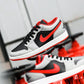 Nike Nike Air Jordan 1 Low Black Light Smoke Grey Gym Red 553558-060 Men's Fashion Sneaker New