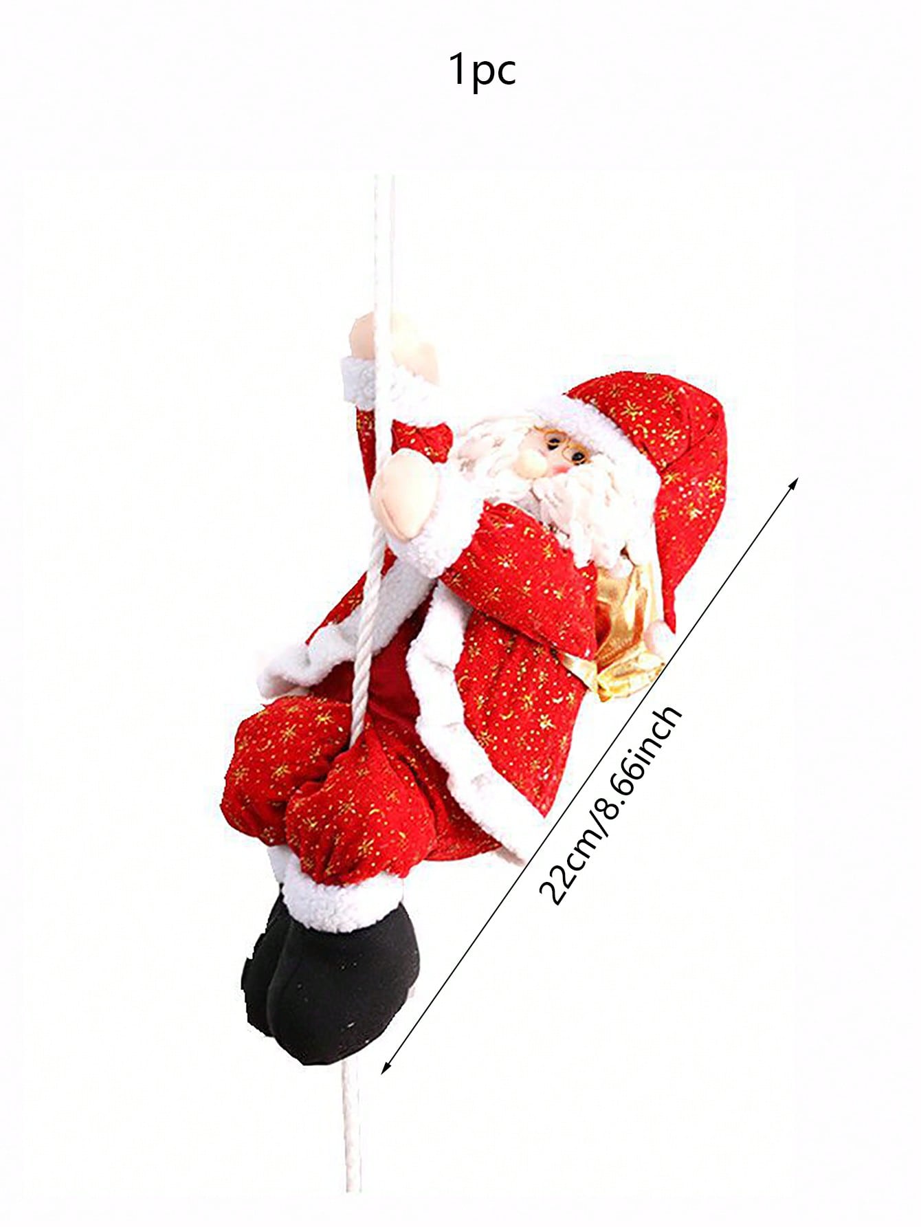 1pc Christmas Rope Climbing Santa, Suitable For Hanging Decorations On Ceilings And Windows In Shopping Malls, Home Window Decorations, Pendants, And Holiday Party Decorations,Christmas