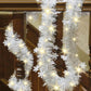 1pc Christmas Snowflake Tinsel Garland, White Garland For Christmas Tree Decoration, Thanksgiving, Theme Party, Hanging Ornaments, Room, Home Decor, Outdoor Garden Yard Decor,Christmas