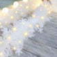 1pc Christmas Snowflake Tinsel Garland, White Garland For Christmas Tree Decoration, Thanksgiving, Theme Party, Hanging Ornaments, Room, Home Decor, Outdoor Garden Yard Decor,Christmas