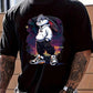 Men's Fashion Domineering Rabbit Print Round Neck Short Sleeve Daily Casual Popular T-Shirt