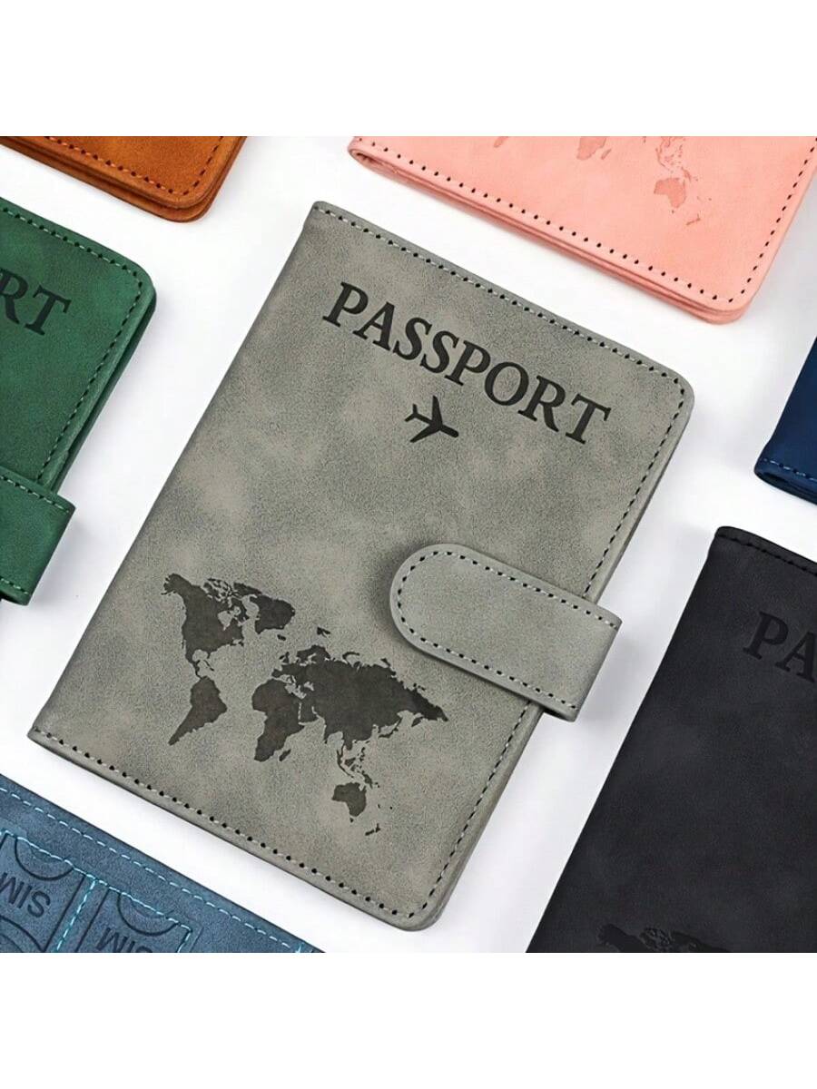 Leather RFID Passport Holder, Multi-Card Slots Multifunctional Passport Cover