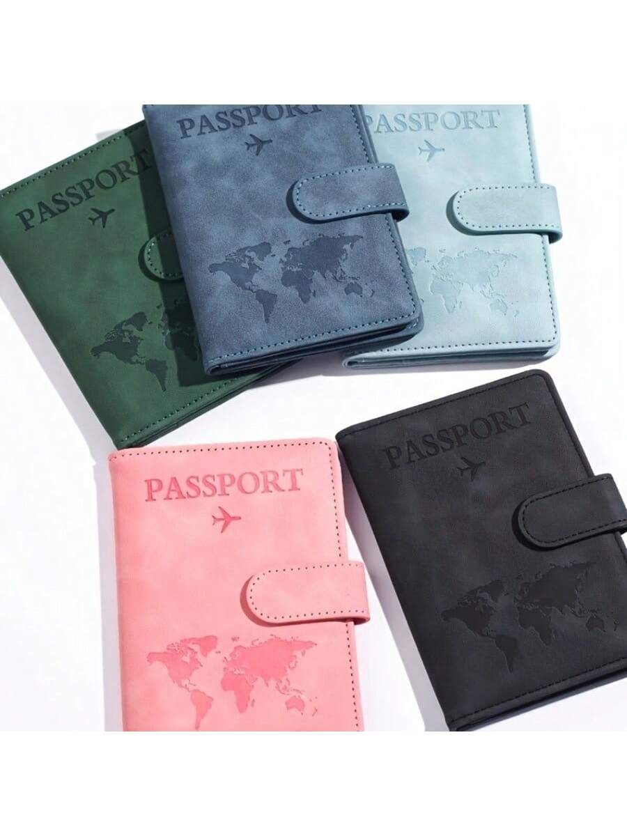 Leather RFID Passport Holder, Multi-Card Slots Multifunctional Passport Cover