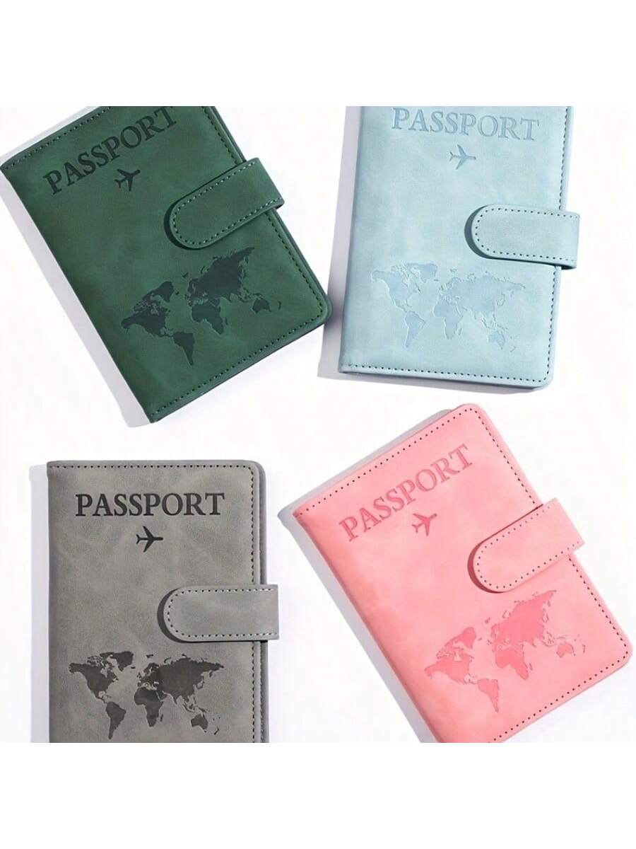 Leather RFID Passport Holder, Multi-Card Slots Multifunctional Passport Cover