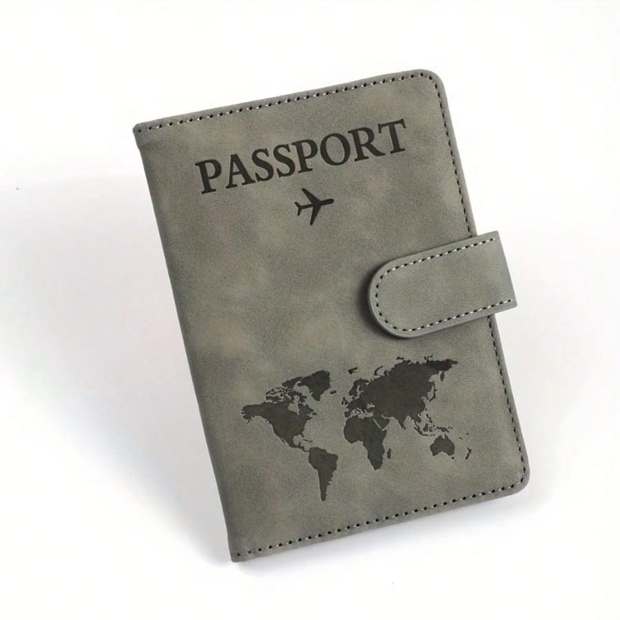 Leather RFID Passport Holder, Multi-Card Slots Multifunctional Passport Cover