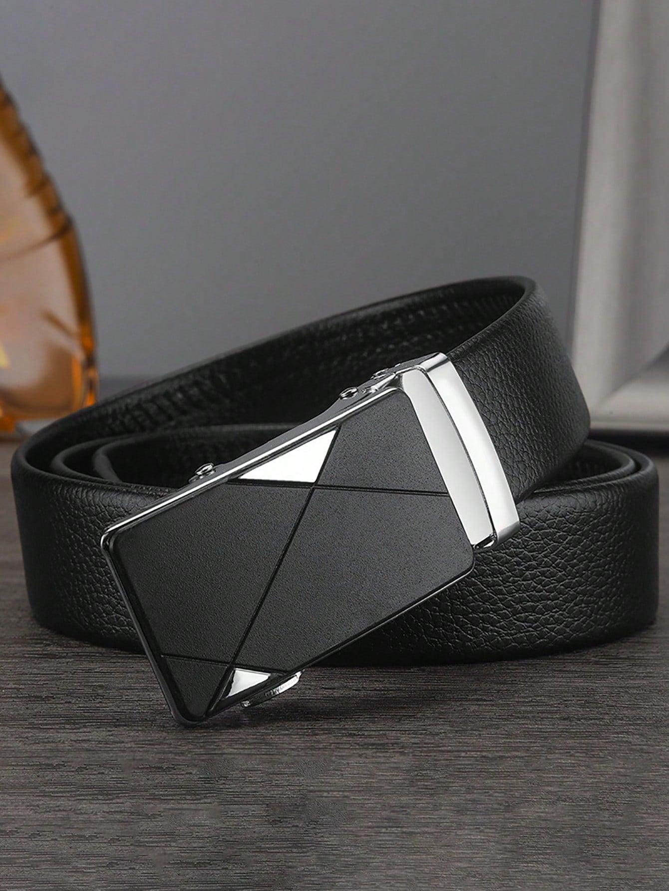 1pc Men's Belt Automatic Buckle Belt Fashion Classic Versatile Trendy Pants Belt Business Halloween