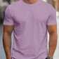 Manfinity Homme Men's Solid Color Round Neck Short Sleeve T-Shirt