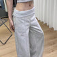 EZwear Women Casual Solid Color High Waist Wide Leg Sweatpants