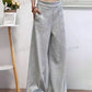 EZwear Women Casual Solid Color High Waist Wide Leg Sweatpants