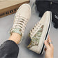 Men's Color Block Lace Up Front Sports Canvas Skate Shoes, Jute Rope Sole Casual Sneakers