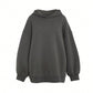 DAZY 1pc Hooded Casual Fleece Lined Solid Color Unisex Loose Sweatshirt