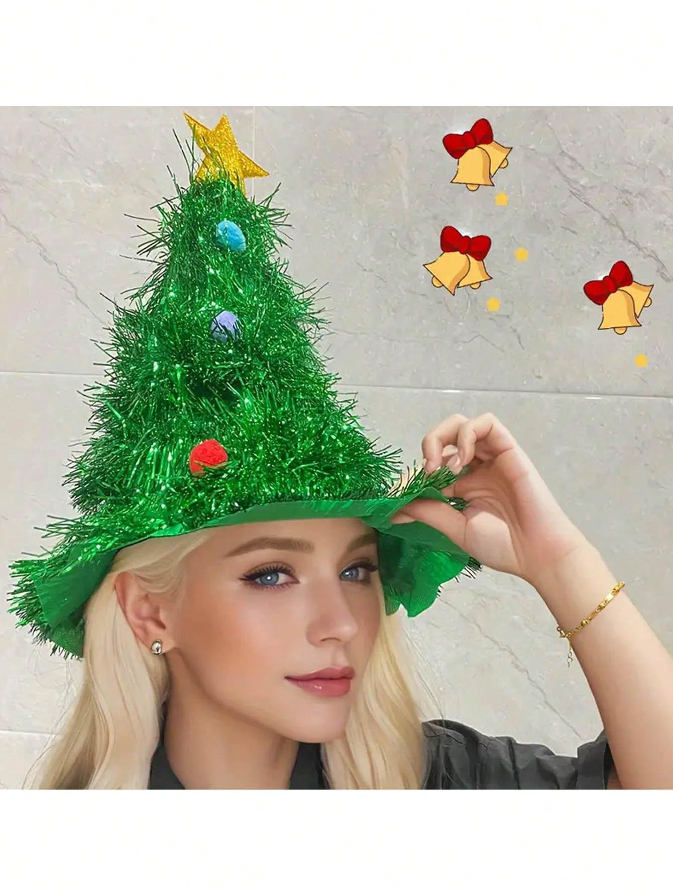 1pc Christmas Tree Hat, Christmas Tree Decor, Christmas