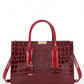 New Crocodile Pattern Large Handbag Square Bag Ladies Tote Bag With Accessories