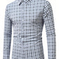 Manfinity Homme Men's Plaid Graphic Vintage Long Sleeve Collar Shirt, For Dad And Me, Work, Daddy