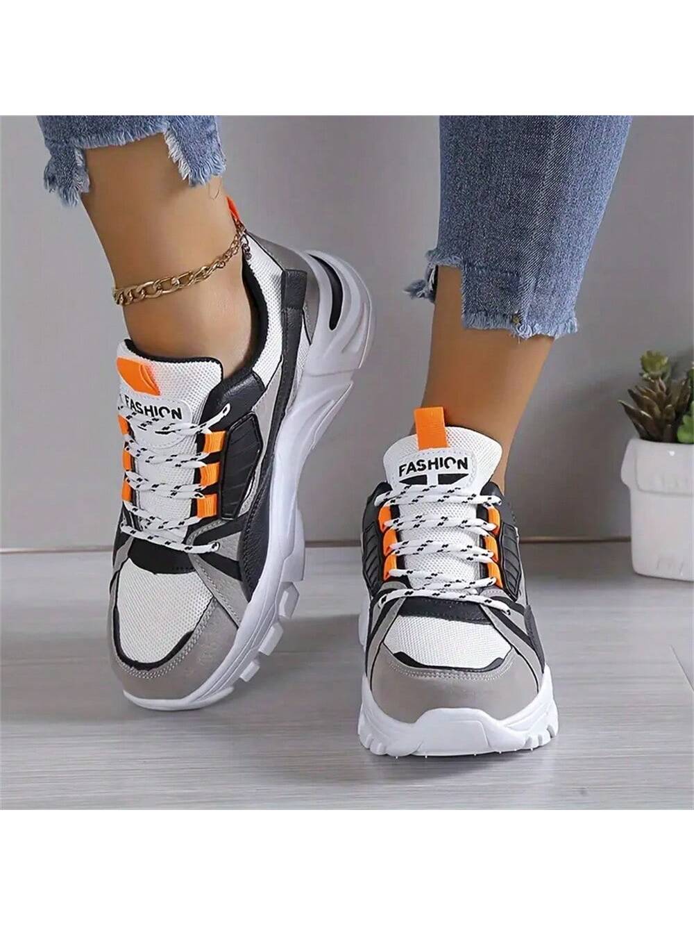 Women's Thick Sole Fashionable Casual Sports Running Shoes, Comfortable And Lightweight Outdoor Casual Sneakers