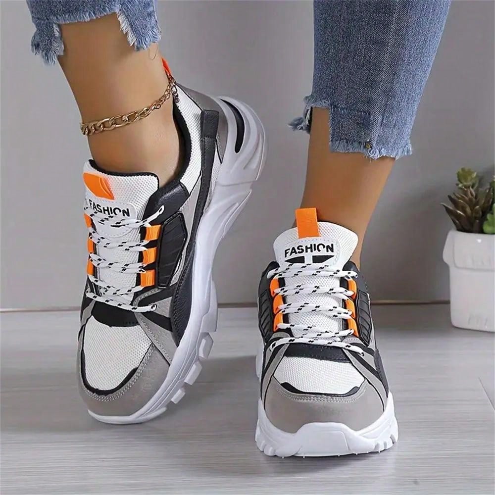 Women's Thick Sole Fashionable Casual Sports Running Shoes, Comfortable And Lightweight Outdoor Casual Sneakers