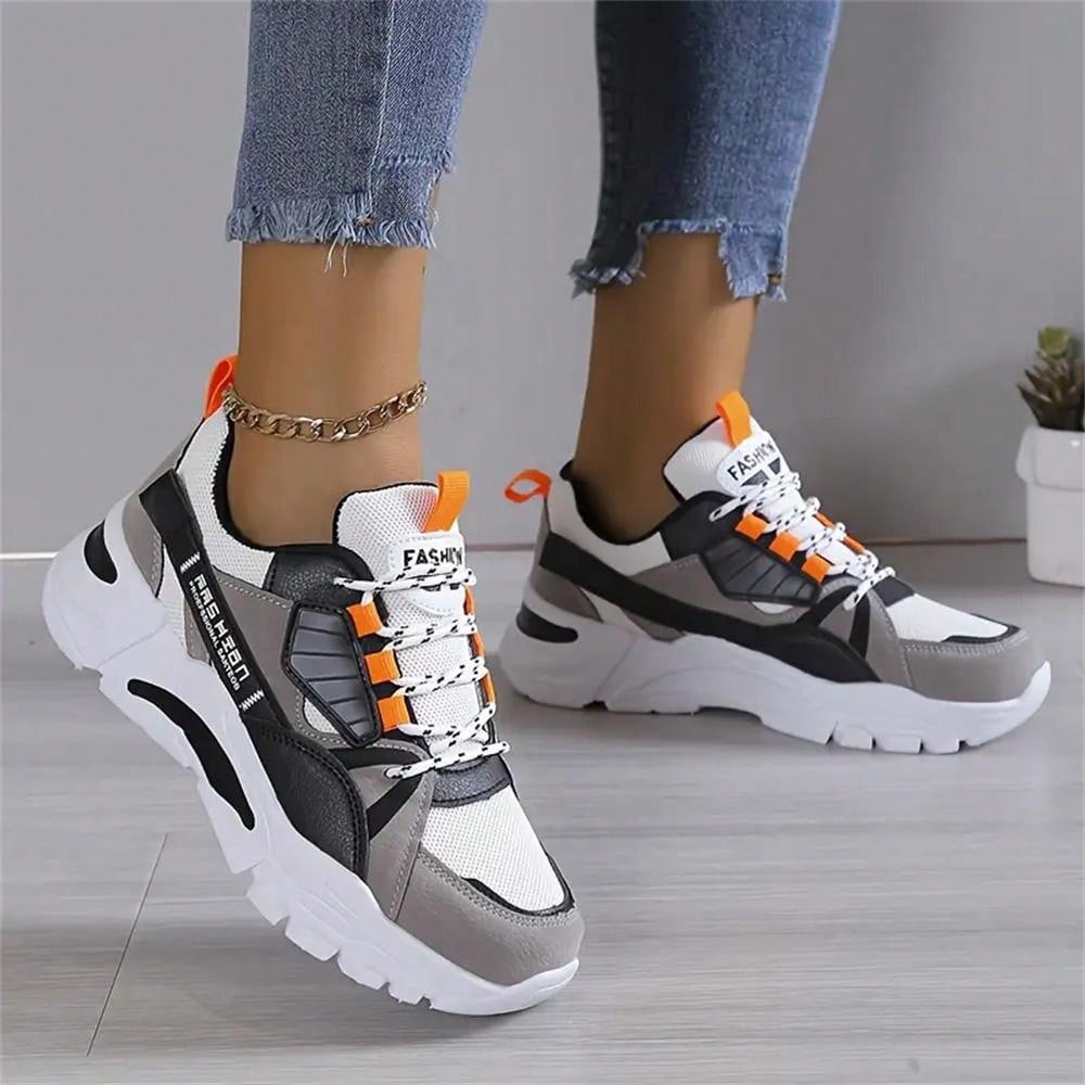 Women's Thick Sole Fashionable Casual Sports Running Shoes, Comfortable And Lightweight Outdoor Casual Sneakers