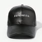 1pc Minimalist Leather "I DON'T CARE" Embroidered Unisex Baseball Cap, Suitable For Outdoor Leisure And Vacation