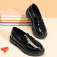 Girls Loafers Chunky Platform Penny Loafers School Uniform Slip On Dress Shoes Round Toe Comfortable