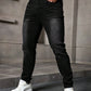 Manfinity Homme Men's Casual Straight-Leg Jeans With Pockets