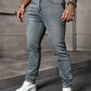 Manfinity Homme Men's Casual Straight-Leg Jeans With Pockets