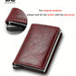 Leather Metal RFID Credit Card Holder Wallet, Father's Day/Birthday Gift