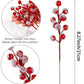 10pcs- Snow Frosted Artificial Red Berry Stems, Snowy Christmas Red Spray Picks Holly Berry Branches, Suitable For Christmas Tree Decoration Holiday DIY Crafts Xmas Ornaments Home Decor