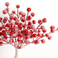 10pcs- Snow Frosted Artificial Red Berry Stems, Snowy Christmas Red Spray Picks Holly Berry Branches, Suitable For Christmas Tree Decoration Holiday DIY Crafts Xmas Ornaments Home Decor