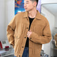 Manfinity Hypemode Men's Vintage Casual Loose Khaki Denim Jacket