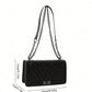 Fashionable And Simple Solid Color Embroidered Thread Shoulder Bag Lightweight And Versatile Women's Small Square Bag Made Of PU Material