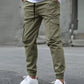 Men's New Multi-Pocket Cargo Pants, Ankle Cuff Casual Outdoor Trousers