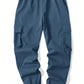 Men's New Cargo Long Pants With Multiple Pockets Elastic Cuffs Casual Outdoor Trousers