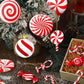 12pcs Christmas Ornaments - Wooden Candy Cane, Lollipop Hanging Decorations For Christmas Tree, Holiday Home, Party, Cafe, Supermarket Decor