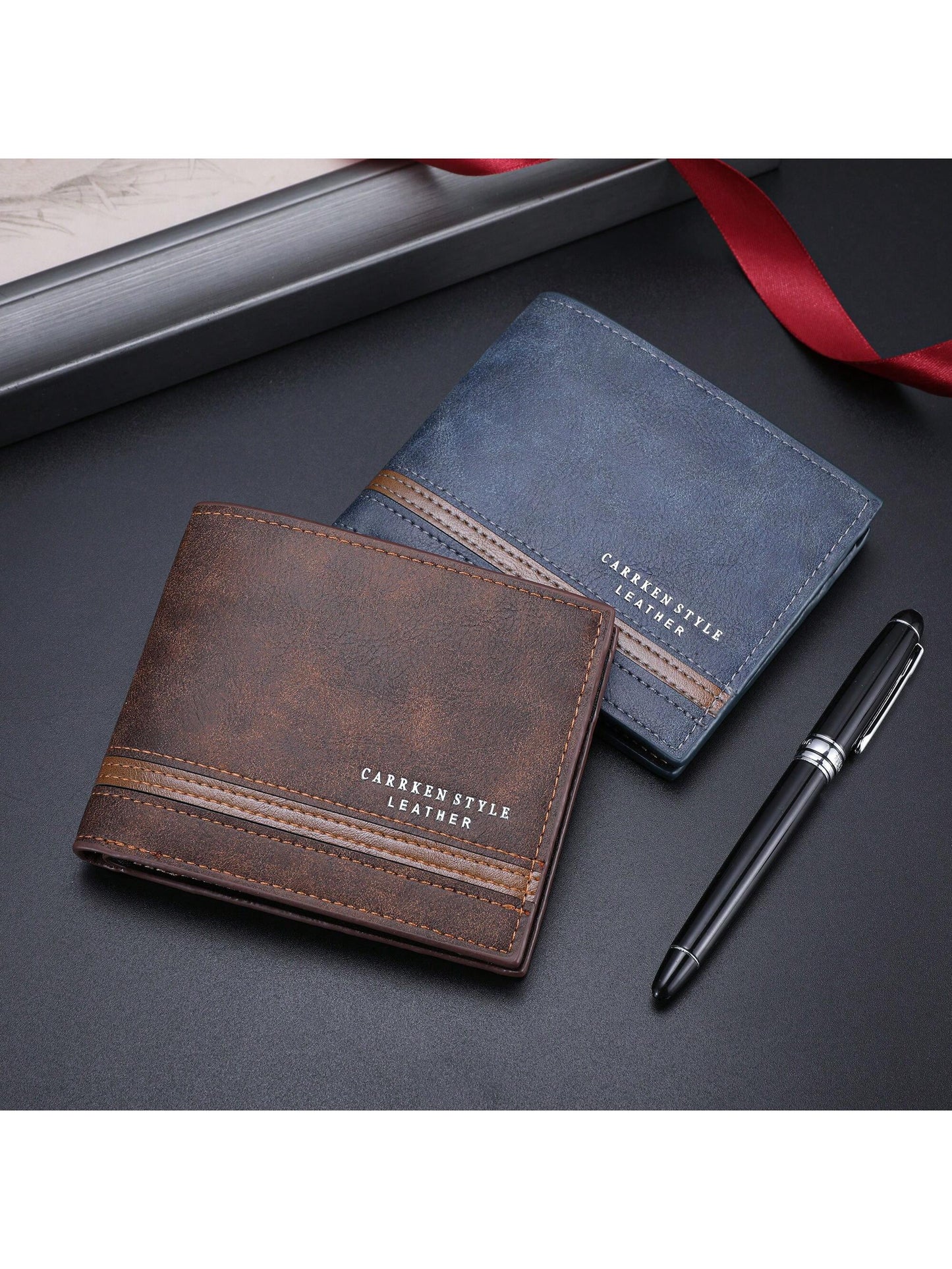 1pc Stylish Men's Multi-Card Slots Compact Casual Leather Wallet, Modern Design