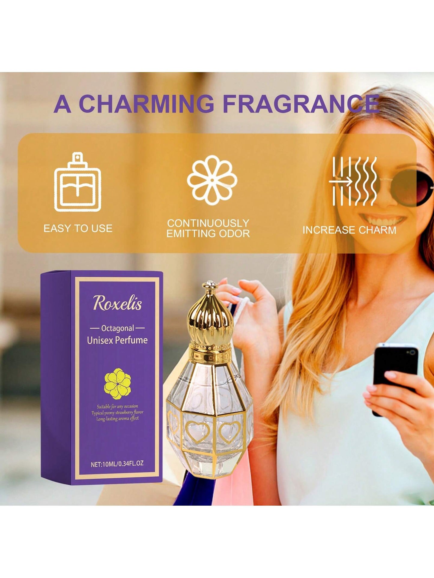 2pcs Octagonal Unisex Fragrance Fresh And Natural Niche Couple Dating Fragrance Fragrance For Both Men And Women Lasting Fragrance