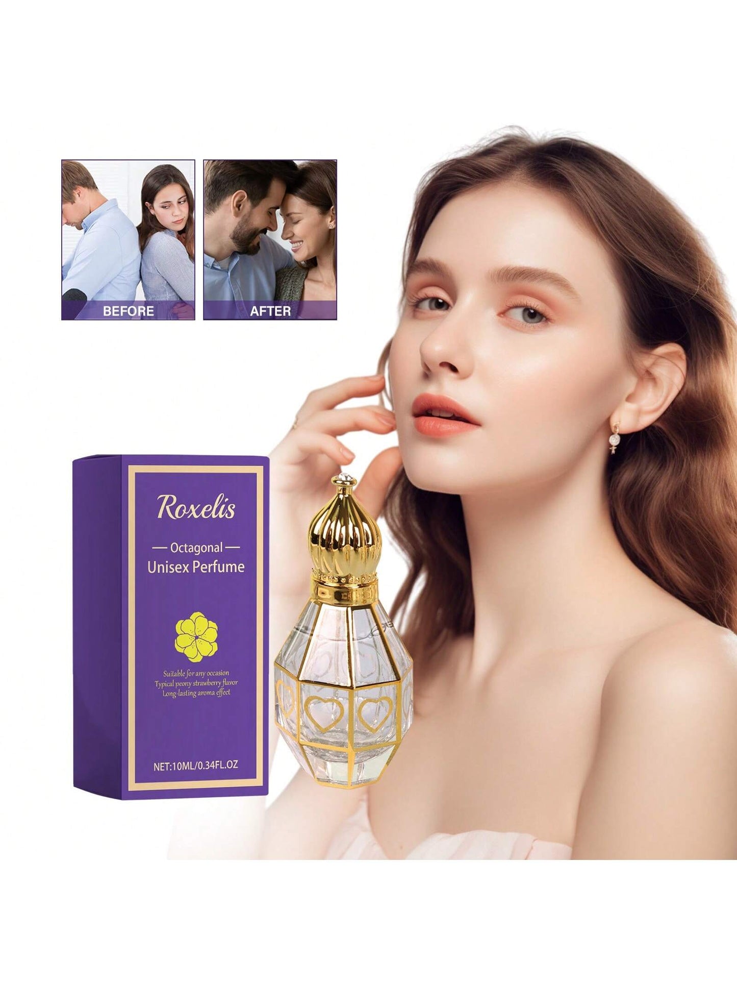 2pcs Octagonal Unisex Fragrance Fresh And Natural Niche Couple Dating Fragrance Fragrance For Both Men And Women Lasting Fragrance