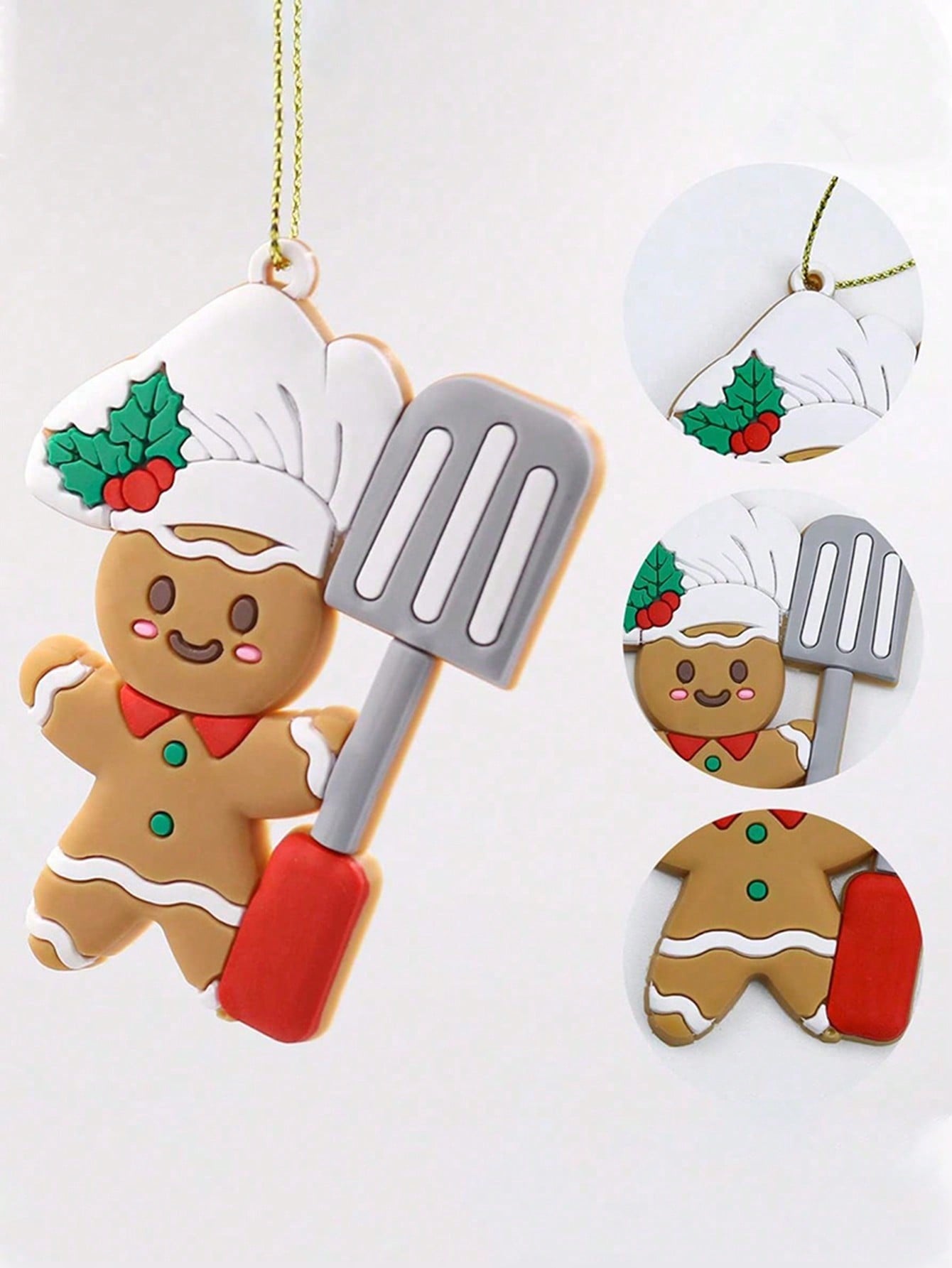 12pcs Christmas Decoration Hanging Ornaments, Gingerbread Man Christmas Tree Accessories,Christmas