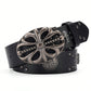 1 Pc Men's Belt Bohemian Style Belt Vintage Inlaid Skeleton Head Women's Belt Riveted Belt Hip Hop Punk Rock Y2K Style Belt Street